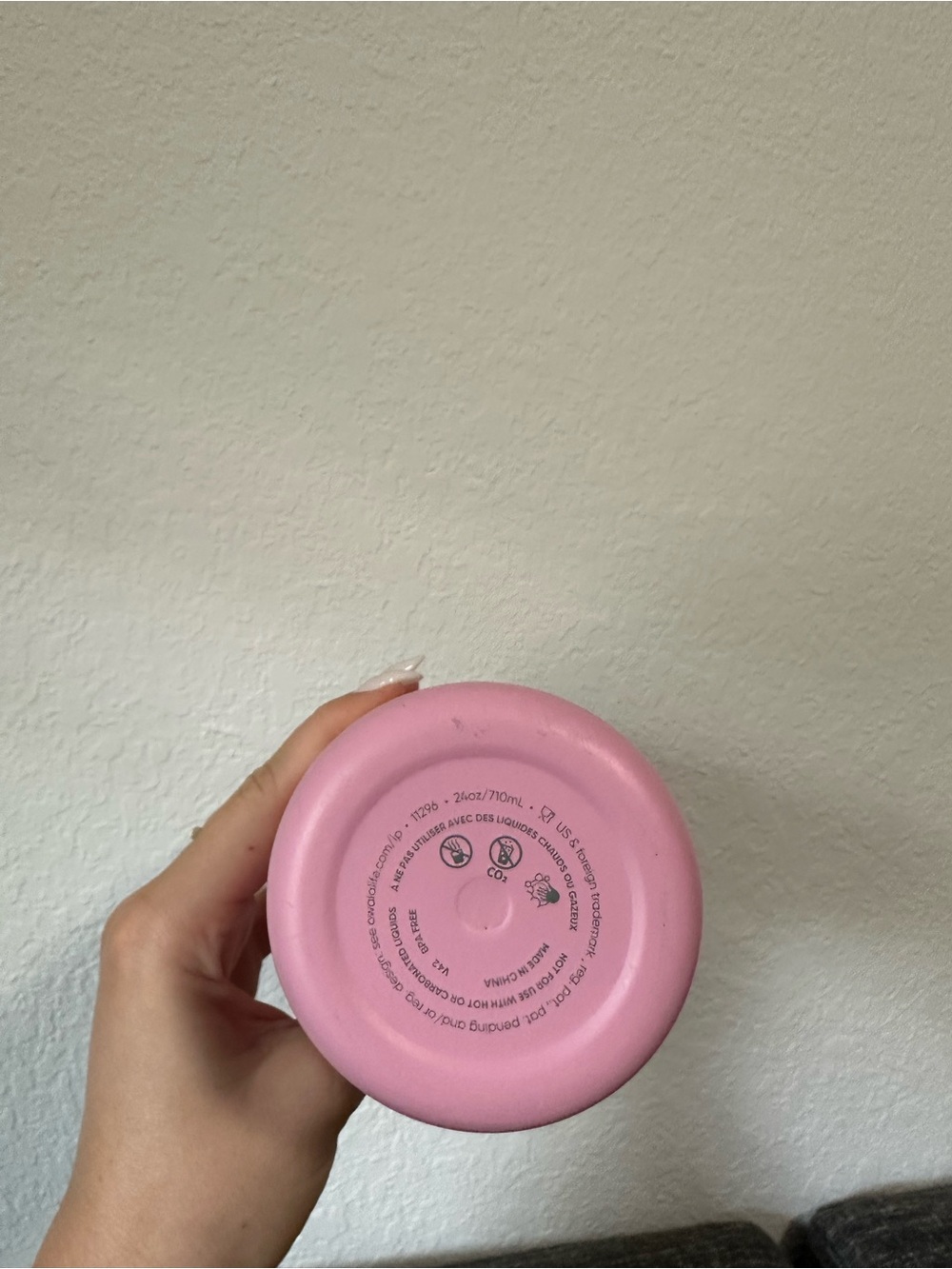 Owala 24oz Pink Insulated Water Bottle with Orange Handle - Picture 3 of 5